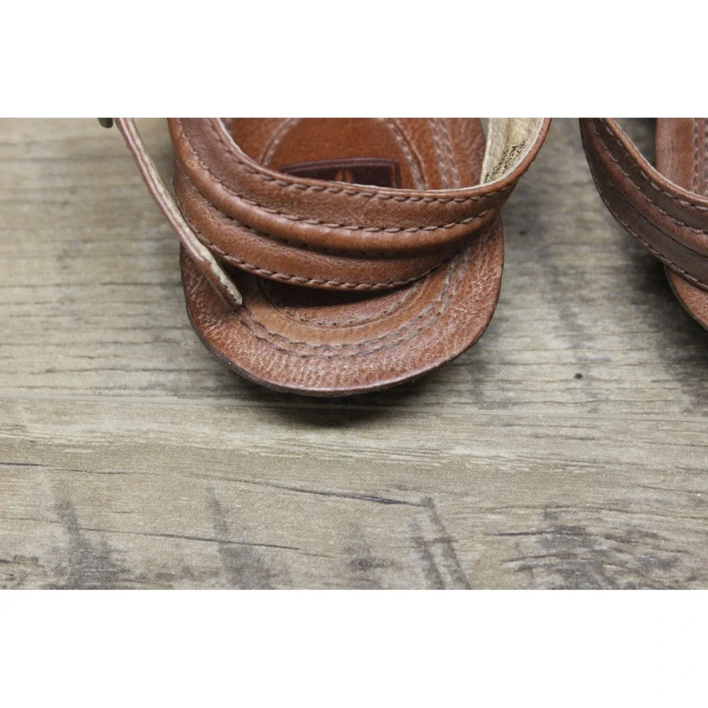 Frye‎ women's Alessia Trapunto leather strappy thong artisanal sandals 9.5M - Picture 14 of 16